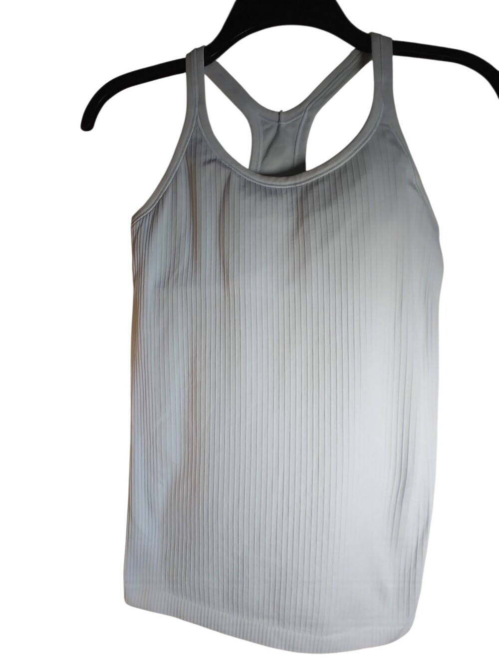 Lululemon Women’s Racerback Tank Top - White Built In Bra Size 4 Athletic Sports